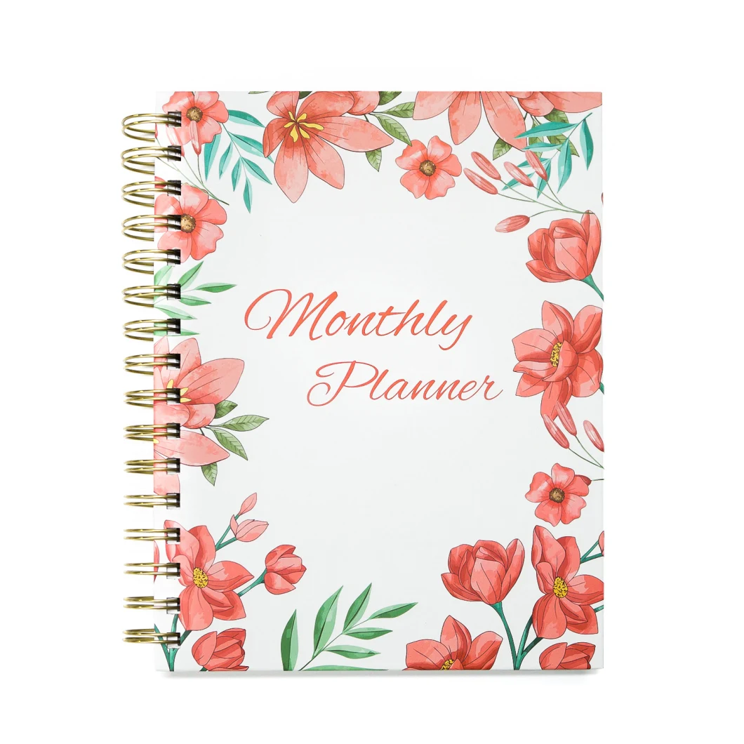 Wholesale Quality Ruled Spiral Monthly Planners or Agenda A5 with Month Dividers in 112 Sheets, Assorted 3-Pack