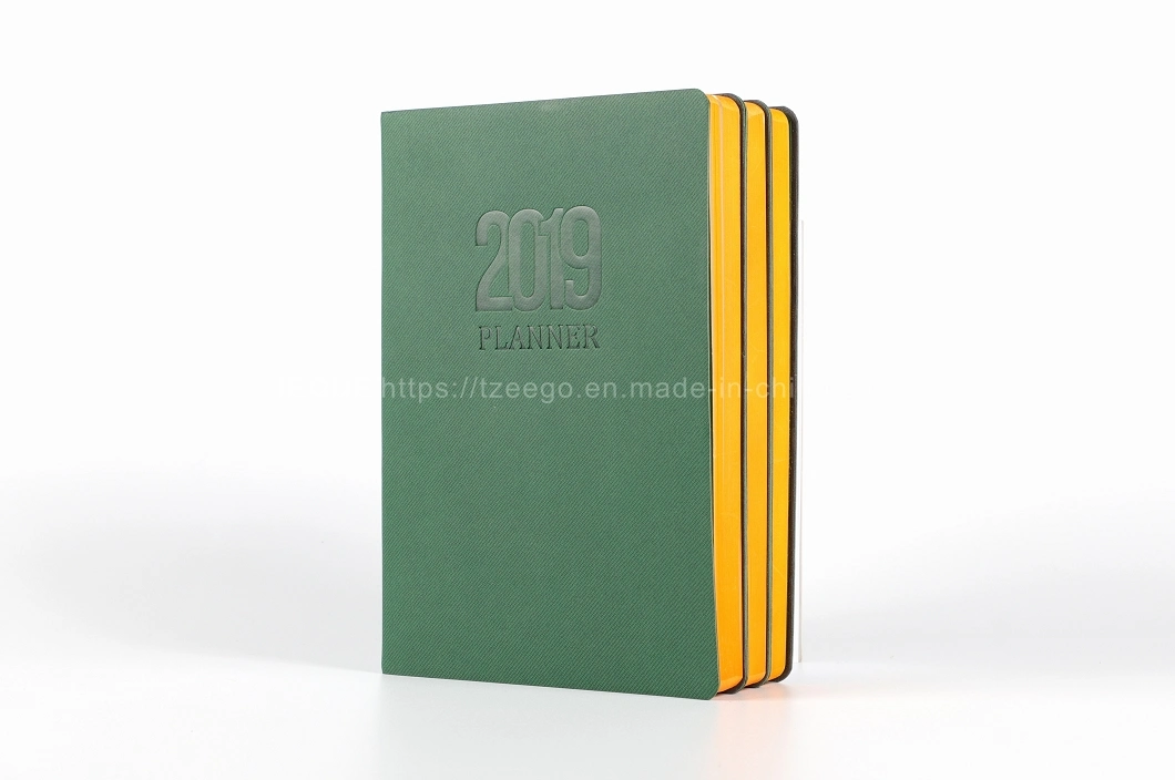Best Seller Free Samples 2020 2021 Custom Leather Gold Edge Budget Planners Agenda Notebook Book